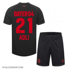 Bayer Leverkusen Amine Adli #21 Prima Maglia Bambino 2023-24 Manica Corta (+ Pantaloni corti)